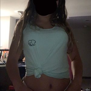 Blue ivory Ella tank top